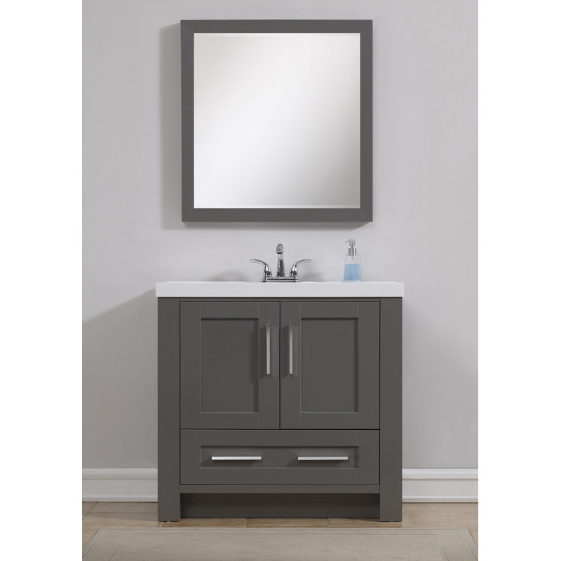Ebern Designs Cedeno 35.37'' Freestanding Single Bathroom Vanity with